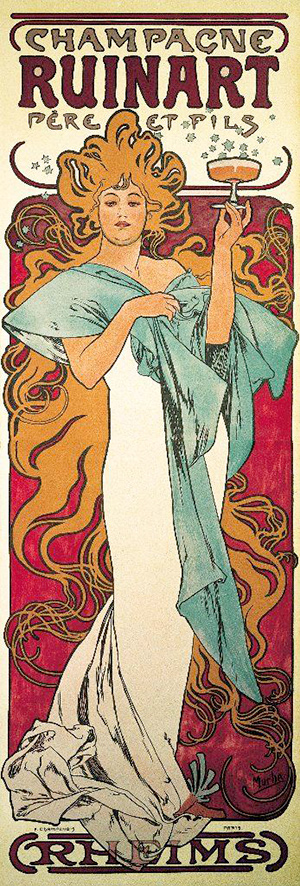 Champagne Ruinart Alphonse Mucha